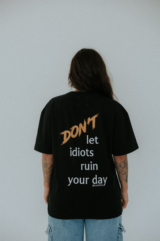 T-shirt fu<koff Idiots Colection Black